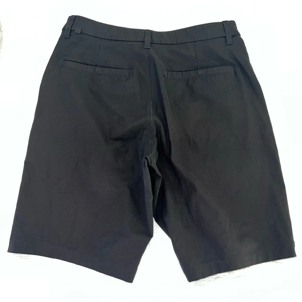 Lululemon Shorts Men 30 Commission Relaxed Black Chino On The Move 11” b10 - Picture 5 of 7